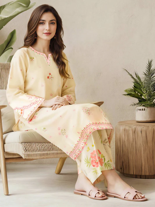 2 Piece Lawn Suit